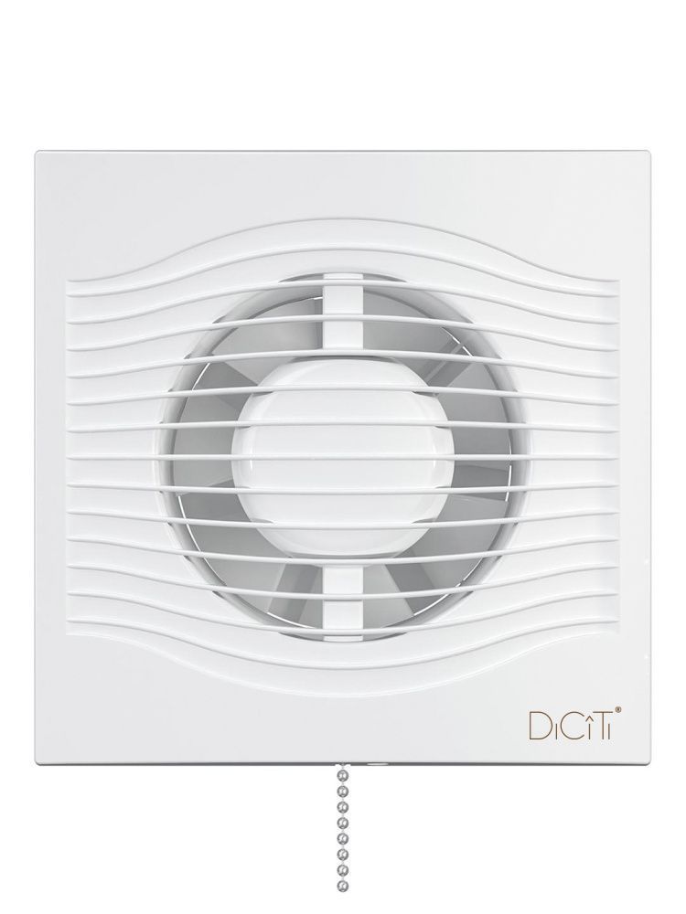 Вентилятор накладной SLIM D100 обр.клапан шнурок DICITI