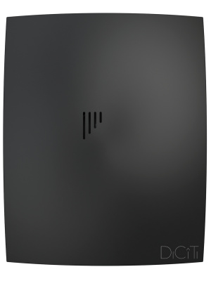 Вентилятор накладной BREEZE D125 обр.клапан Matt black DICITI