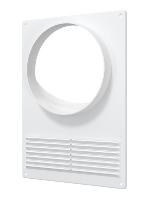 Площадка торцевая ПТПР фланец D130 решетка 180х250 пластик ERA