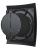 Вентилятор накладной BREEZE D125 обр.клапан Matt black DICITI
