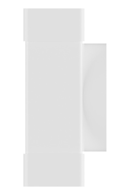 Тройник ТФП D100 с выходом 55х110 пластик ERA