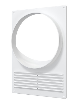 Площадка торцевая ПТПР фланец D150 решетка 180х250 пластик ERA