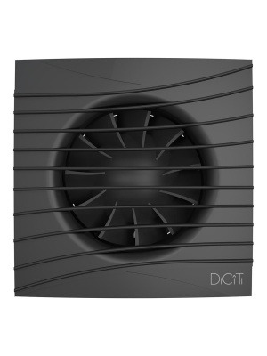 Вентилятор накладной SILENT D100 обр.клапан Matt black DICITI