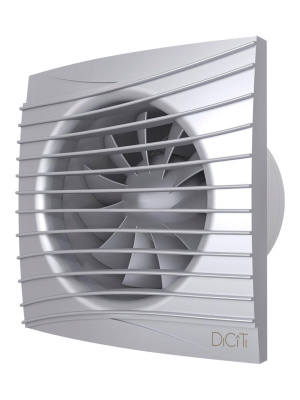Вентилятор накладной SILENT D100 обр.клапан Gray metal DICITI
