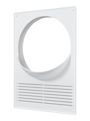 Площадка торцевая ПТПР фланец D150 решетка 180х250 пластик ERA