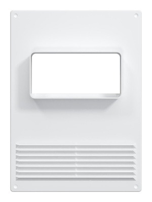 Площадка торцевая ПТГР фланец 120х60 горизонтальная решетка 180х250 пластик ERA