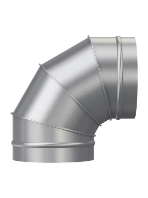 Отвод OTG D125 90° оцинк.сталь ERA PRO