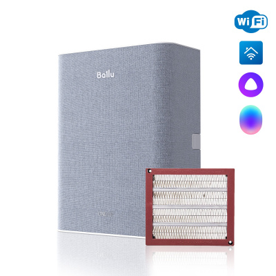 Приточный очиститель воздуха Ballu ONEAIR ASP-100 серый с нагревательным элементом