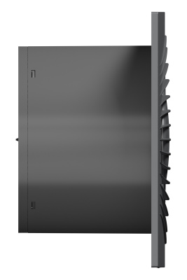 Вентилятор накладной SLIM D125 обр.клапан Gray metal DICITI