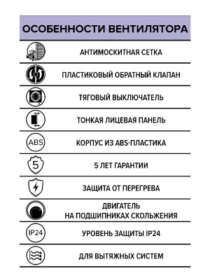 Вентилятор накладной E D100 сетка обр.клапан тяг.выкл. ERA