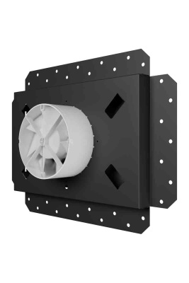 Вентилятор встраиваемый EXCELLENT D125 осевой обр.клапан шариковый подшипник черный матовый ERA