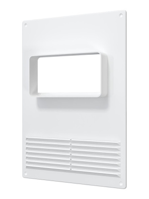 Площадка торцевая ПТГР фланец 120х60 горизонтальная решетка 180х250 пластик ERA