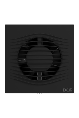 Вентилятор накладной SLIM D125 обр.клапан Matt black DICITI