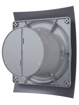 Вентилятор накладной BREEZE D125 обр.клапан Dark gray metal DICITI