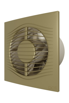 Вентилятор накладной SLIM D125 обр.клапан Champagne DICITI