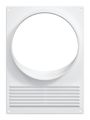 Площадка торцевая ПТПР фланец D150 решетка 180х250 пластик ERA