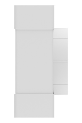 Тройник ТФП D100 с выходом 60х204 пластик ERA