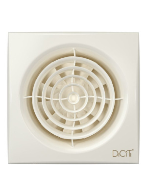 Вентилятор накладной AURA D125 обр.клапан Ivory DICITI