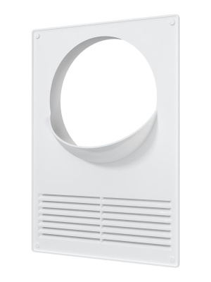 Площадка торцевая ПТПР фланец D130 решетка 180х250 пластик ERA