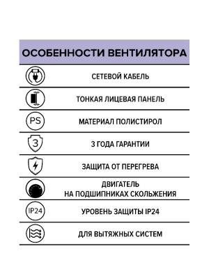 Вентилятор накладной A D125 выключатель с вилкой AURAMAX