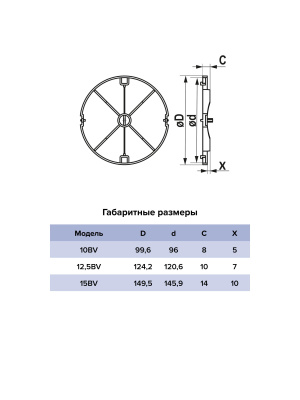 Обратный клапан BV D100 полиэстер ERA
