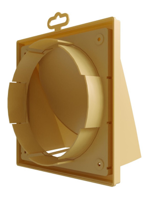Выход стенной КФВ фланец D150/160 обр.клапан 190х190 ASA Beige ERA