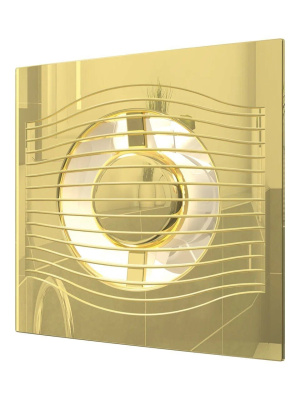 Вентилятор накладной SLIM D100 обр.клапан Gold DICITI