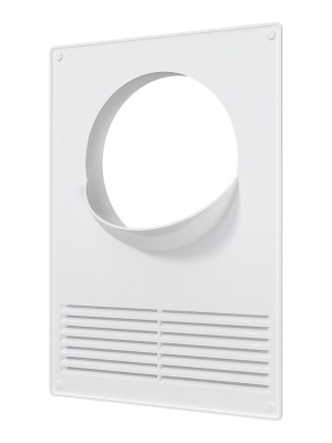 Площадка торцевая ПТПР фланец D125 решетка 180х250 пластик ERA