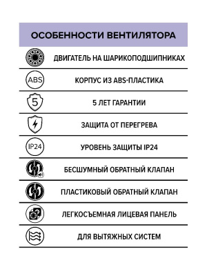 Вентилятор накладной RIO D125 обр.клапан MR DICITI