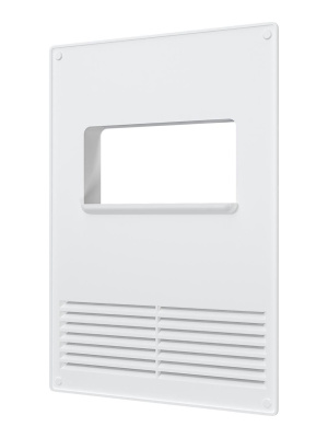 Площадка торцевая ПТГР фланец 120х60 горизонтальная решетка 180х250 пластик ERA