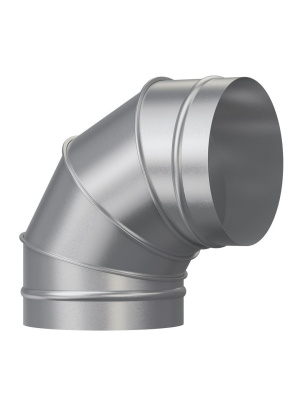 Отвод OTG D125 90° оцинк.сталь ERA PRO