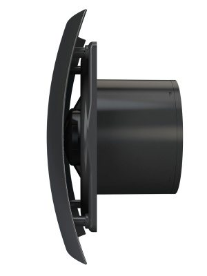 Вентилятор накладной BREEZE D125 обр.клапан Obsidian DICITI