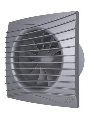 Вентилятор накладной SILENT D100 обр.клапан Dark gray metal DICITI